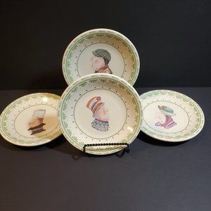 Pfaltzgraff Circle of Kindness Topsy Turvy Bread Plates Canape Plates